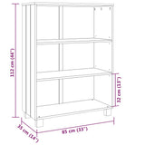 Book Cabinet HAMAR Honey Brown 85x35x112 cm Solid Wood Pine 340484