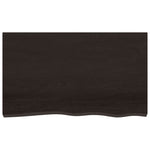 Bathroom Countertop Dark Brown 100x60x cm Treated Solid Wood 3156231