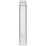 Arched Gabion Baskets 10 pcs 200x50x220/240 cm Galvanised Iron 3146454