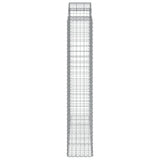 Arched Gabion Baskets 10 pcs 200x50x220/240 cm Galvanised Iron 3146454