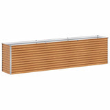 Garden Raised Bed Light Brown 290 x 50 x 68 cm Galvanised Steel 42017354