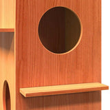 Cat House Wax Brown 43x43x60 cm Solid Wood Pine 859303