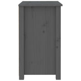 ZNTS Bedside Cabinets 2 pcs Grey 50x35x61.5 cm Solid Wood Pine 813684