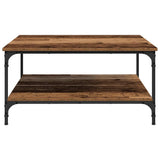 Coffee Table Old wood 80 x 80 x 40 cm Engineered Wood 883497