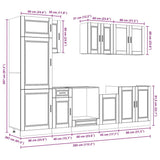 8 Piece Kitchen Cabinet Set Kalmar Old Wood Engineered Wood 3314819