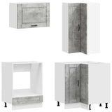 Kitchen Unit PORTO 8 pcs Concrete Grey Engineered Wood 3438424