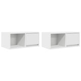 TV Cabinets 2 pcs White 60x31x25.5 cm Engineered Wood 861437