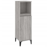 ZNTS 3 Piece Bathroom Cabinet Set Grey Sonoma Engineered Wood 3185549