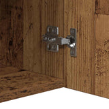 Sideboard with LED Lights Old Wood 80x35x75 cm Engineered Wood 856361