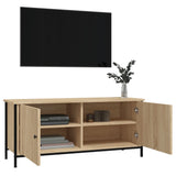 TV Cabinet with Doors Sonoma Oak 102x35x45 cm Engineered Wood 826291