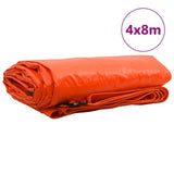 Tarpaulin 650g / m Orange 4 x 8 m Canvas with PVC Coating 42017786
