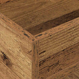 End Table 2 pcs Old Wood 30 x 30 x 56 cm Engineered Wood 890941
