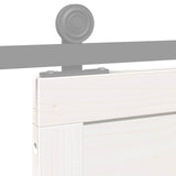 Barn Door White 100 x 2.5 x 208 cm Solid Pine Wood 42047136