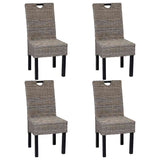 Dining Chair 4 pcs Kubu Rattan Mango Wood 274360