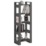Book Cabinet/Room Divider Grey 60x35x160 cm Solid Wood 813891