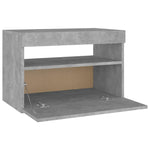 Bedside Cabinet & LED Lights 2 pcs Concrete Grey 60x35x40 cm 3082783