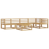 Outdoor Sofa Set 6 pcs White 79 x 79 x 37 cm Solid Acacia Wood 3386463