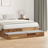 Bed Drawers Old Wood 150 x 36.5 x 16.5 cm Engineered Wood 866961