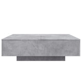 Coffee Table with LED Lights Concrete Grey 100x100x31 cm 836605