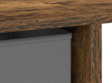 Desk with Drawer Smoked Oak 100 x 40 x 75 cm Engineered Wood 8000456