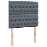 Box Spring Bed with Mattress Dark Grey 120x200 cm Velvet 3290889