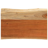 Table Top 60x40x3.8 cm Rectangular Solid Wood Acacia Live Edge 370632