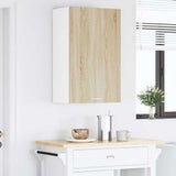 Hanging Cabinet with Door Sonoma Oak and White 50 x 31 x 80 cm 884268