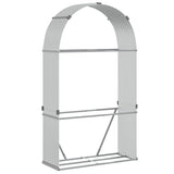 Log Holder Silver 120x45x210 cm Galvanised Steel 364592