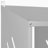 Chicken Nesting Box with 3 Compartments Galvanized Silver Metal 864346