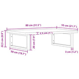 ZNTS Basin Shelf Wall Mounted Steel and Solid Wood Beech 3302449