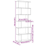 Room Divider Bookcase 6-Tier Artisan Oak 70x24x193 cm Engineered Wood 858092