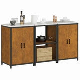 Kitchen Storage Set HATTEM 3 pcs Rusty Steel 3392700