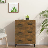 Sideboard Smoked Oak 69.5x34x90 cm Engineered Wood 817348