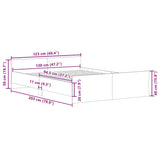 Bed Frame without Mattress Concrete Grey 120x200 cm 3203743
