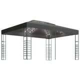 Gazebo with LED String Lights 3x4 m Anthracite 3070308