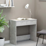Desk Concrete Grey 80x40x75 cm Engineered Wood 801359