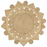 Handmade Rug Braided Jute 120 cm 133714