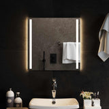 LED Bathroom Mirror Transparent 50 x 50 cm Tempered Glass 42045789