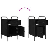 Bedside Cabinet Black Oak 35 x 36.5 x 61 cm Engineered Wood 8007647
