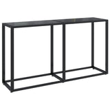 Console Table Black Tempered glass, powder-coated steel 331675