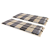 Slatted Bed Bases without Mattress 2 pcs with 42 Slats 90x200 cm 3051435