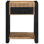 ZNTS Side Table 40x40x50 cm Solid Rough Wood Mango 4015941