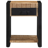 ZNTS Side Table 40x40x50 cm Solid Rough Wood Mango 4015941