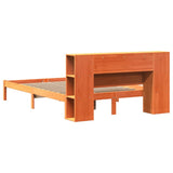 Bookcase Bed without Mattress Wax Brown 160x200 cm Solid Wood Pine 3321556