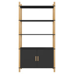 ZNTS Highboard Black 80x40x153 cm Engineered Wood 345703