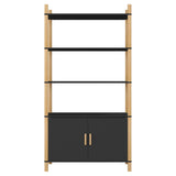ZNTS Highboard Black 80x40x153 cm Engineered Wood 345703
