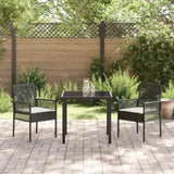 Garden Chair 2 pcs Black 55 x 53 x 85 cm Poly Rattan 42003445