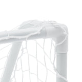 Kids' Football Goals 2 pcs with Ball White 64x35x48 cm Metal 4008436