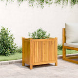 Garden Planter with Liner 54x31x50 cm Solid Wood Acacia 366431