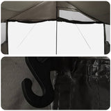 Family Tent Brown grey 450 x 400 x 265 cm Polyester and Steel 42029014